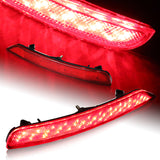 For 2009 – 2018 Subaru Forester 72-LED Rear Bumper Reflector Stop Brake Light Kit -Red Lens