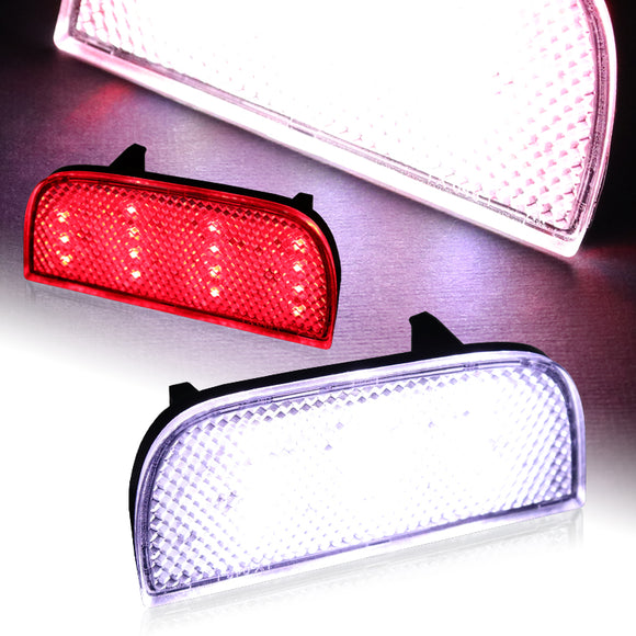 For 2016 – 2019 Honda Civic 10Th 54-LED Rear Bumper Reflector Stop Brake Light Kit -Clear Lens