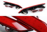 For 2013 – 2015 Honda Civic Sedan 4DR LED Rear Bumper Reflector Stop Brake Light Kit -Red Lens