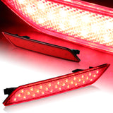 For 2013 – 2015 Honda Civic Sedan 4DR LED Rear Bumper Reflector Stop Brake Light Kit -Red Lens