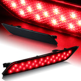 For 2013 – 2015 Honda Civic Sedan 4DR LED Rear Bumper Reflector Stop Brake Light Kit -Smoke Lens