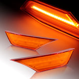 For 2016 – 2021 Honda Civic GEN10 LED Turn Signal Bumper Side Marker Lights -Amber Lens