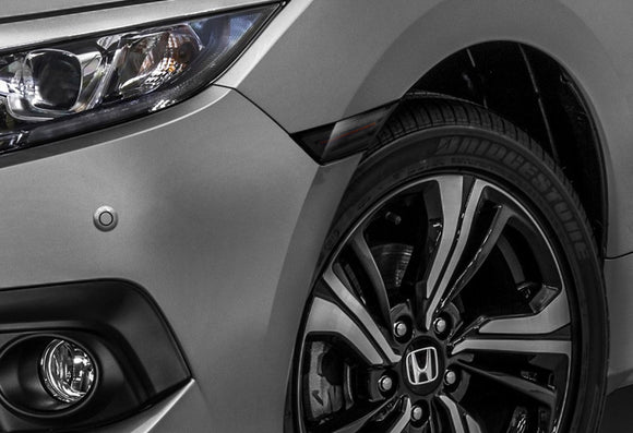 For 2016 – 2021 Honda Civic GEN10 LED Turn Signal Bumper Side Marker Lights -Smoke Lens