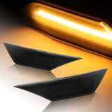 For 2016 – 2021 Honda Civic GEN10 LED Turn Signal Bumper Side Marker Lights -Smoke Lens