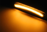 For 2016 – 2019 3-Series BMW F30 F31 F32 Amber LED Turn Signal Bumper Side Marker Lights -Smoke Lens