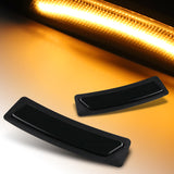 For 2016 – 2019 3-Series BMW F30 F31 F32 Amber LED Turn Signal Bumper Side Marker Lights -Smoke Lens