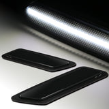 For 2012 – 2015 BMW F30 F31 3-Series White LED Turn Signal Bumper Side Marker Lights -Smoke Lens