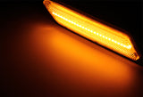 For 2012 – 2015 BMW F30 F31 3-Series Amber LED Turn Signal Bumper Side Marker Lights -Clear Lens