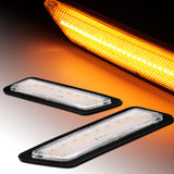 For 2012 – 2015 BMW F30 F31 3-Series Amber LED Turn Signal Bumper Side Marker Lights -Clear Lens