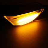 For Porsche 911 Carrera / Boxster / Cayman Amber LED Turn Signal Bumper Side Marker Lights -Clear Lens
