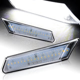 For Porsche Boxster / Carrera / Cayman 911 White LED Turn Signal Bumper Side Marker Lights -Clear Lens