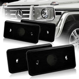For 2002 - 2014 Mercedes-Benz G500 G550 W463 Front & Rear Side Marker Lights Set -Smoked Lens