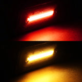 For 2002 - 2014 Mercedes-Benz G500 G550 W463 Front & Rear Side Marker Lights Set -Smoked Lens Red / Amber LED