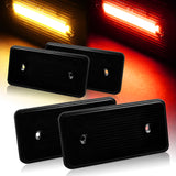 For 2002 - 2014 Mercedes-Benz G500 G550 W463 Front & Rear Side Marker Lights Set -Smoked Lens Red / Amber LED