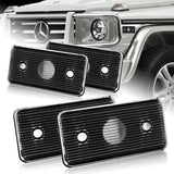 For 2002 - 2014 Mercedes-Benz G500 G550 W463 Front & Rear Side Marker Lights Set -Clear Lens