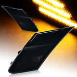 For 2013 – 2020 Subaru BRZ Scion FR-S Amber LED Turn Signal Bumper Side Marker Lights -Smoked Lens