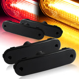 For 1990 - 2005 Mazda Miata / MX-5 Front & Rear LED Side Marker Turn Signal Lights Set -Smoked Lens