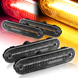 For 1990 - 2005 Mazda Miata / MX-5 Front & Rear LED Side Marker Turn Signal Lights Set -Clear Lens