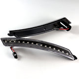 For 2007–2015 Mini Cooper Red LED Turn Signal Fender Side Marker Lights -Clear Lens