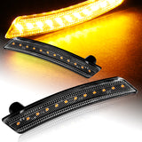 For 2007–2015 Mini Cooper Amber LED Turn Signal Front Fender Side Marker Lights -Clear Lens