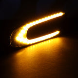 For 2014–2020 Mini Cooper F55 F56 F57 Amber LED Turn Signal Front Fender Side Marker Lights -Smoked Lens