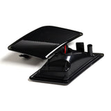 For 2008–2011 Mercedes-Benz W204 C300 C350 C63 White LED Turn Signal Front Fender Side Marker Lights -Smoked Lens