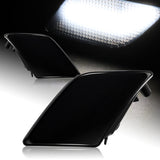 For 2008–2011 Mercedes-Benz W204 C300 C350 C63 White LED Turn Signal Front Fender Side Marker Lights -Smoked Lens