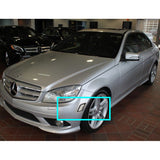 For 2008–2011 Mercedes-Benz W204 C300 C350 C63 White LED Turn Signal Front Fender Side Marker Lights -Clear Lens