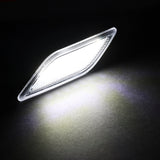 For 2010–2013 Mercedes-Benz W212 E-Class White LED Turn Signal Front Fender Side Marker Lights -Clear Lens