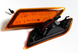 For 2012–2014 Mercedes-Benz W204 C-Class Amber LED Turn Signal Front Fender Side Marker Lights -Amber Lens
