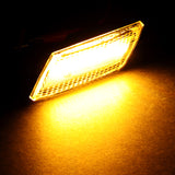 For 2005–2014 Chrysler 300 Amber LED Turn Signal Front Fender Side Marker Lights -Smoked Lens