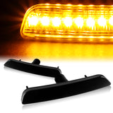 For 2010–2014 Ford Mustang Amber LED Turn Signal Front Side Marker Lights -Smoked Lens