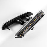 For 2010–2014 Ford Mustang Amber LED Turn Signal Front Side Marker Lights -Clear Lens