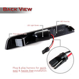 For 2010–2014 Ford Mustang Red LED Turn Signal Rear Side Marker Lights -Smoked Lens