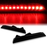 For 2010–2014 Ford Mustang Red LED Turn Signal Rear Side Marker Lights -Smoked Lens