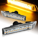 BMW E53 X5 E36 3-Series Amber LED Turn Signal Front Side Marker Lights -Clear Lens