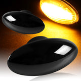 2002-2006 Mini Cooper Amber LED Turn Signal Front Side Marker Lights -Smoked Lens