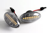 2002-2006 Mini Cooper White LED Turn Signal Front Side Marker Lights -Clear Lens