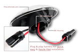 Mini Cooper R50 R52 R53 Amber LED Turn Signal Front Side Marker Lights -Clear Lens
