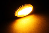 Mini Cooper R50 R52 R53 Amber LED Turn Signal Front Side Marker Lights -Clear Lens