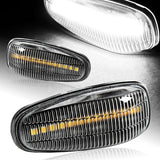 Mercedes-Benz W163 W638 W210 W414 W670 White LED Turn Signal Front Side Marker Lights -Clear Lens