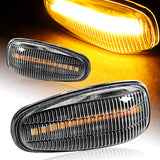 Mercedes-Benz W163 W638 W210 W414 W670 Amber LED Turn Signal Front Side Marker Lights -Clear Lens