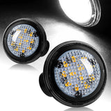 2003-2012 Range Rover L322 White LED Turn Signal Front Side Marker Lights -Clear Lens