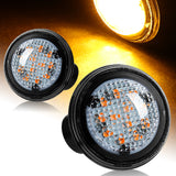 2003-2012 Range Rover L322 Amber LED Turn Signal Front Side Marker Lights -Clear Lens