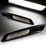 F10-Style BMW E81 E82 E90 E92 E60 E61 White LED Turn Signal Front Side Marker Lights -Clear Lens