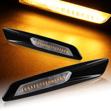 F10-Style BMW E81 E82 E90 E92 E60 E61 Amber LED Turn Signal Front Side Marker Lights -Clear Lens