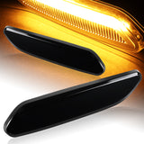 2012-2017 Mini Cooper R60 R61 Amber LED Turn Signal Front Side Marker Lights -Smoked Lens