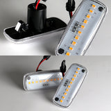 Chrysler 200 / 300C / Sebring Sequential Amber LED Turn Signal Front Side Marker Lights -Clear Lens
