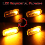 Chrysler 200 / 300C / Sebring Sequential Amber LED Turn Signal Front Side Marker Lights -Clear Lens