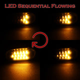 Toyota Supra / Celica / MR2 Spyder Sequential Amber LED Turn Signal Front Side Marker Lights -Smoked Lens